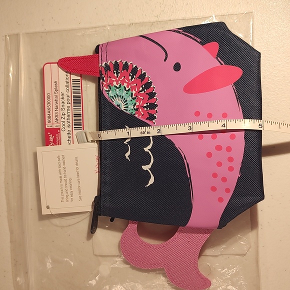 Thirty-one Cool Zip Snacker In Narwhal Splash pattern New In Package Food Safe - Picture 4 of 6